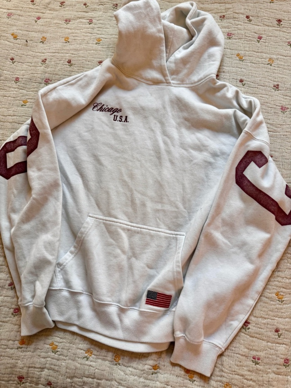 Hollister White Chicago Hoodie